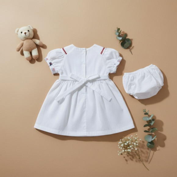 New Baby Toddler Girl Dress Set with matching headband underwear size 3T - Picture 4 of 4